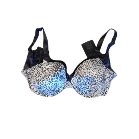 Vanity Fair Size 42DD Leopard Print Tshirt Style Underwire Bra - Picture 1 of 1